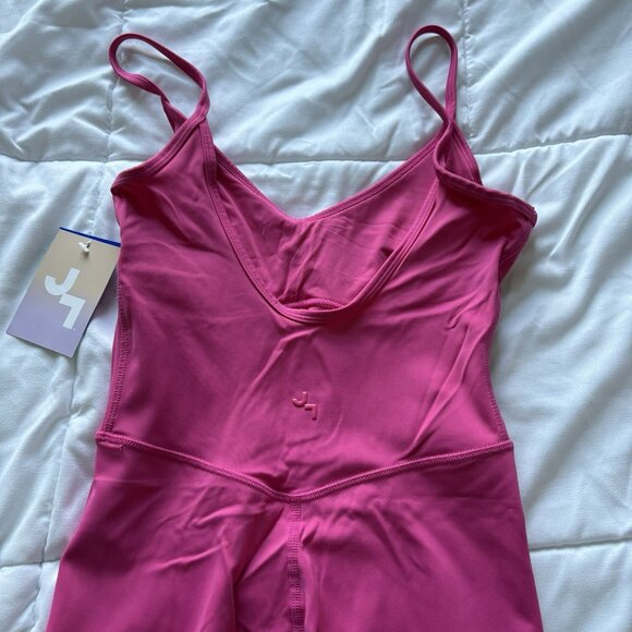 NWT Target JOY LAB HOT Pink Full Body Jumpsuit Jumper Womans Size XS Yoga Gym - Picture 8 of 8